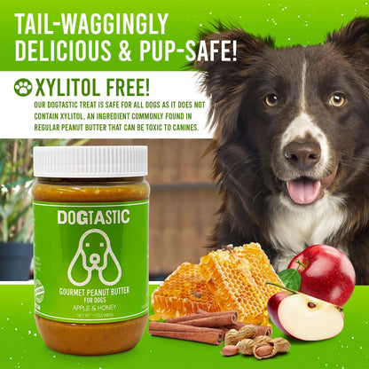 Dogtastic Gourmet Peanut Butter for Dogs - Pumpkin &amp; Flax Seed Flavor