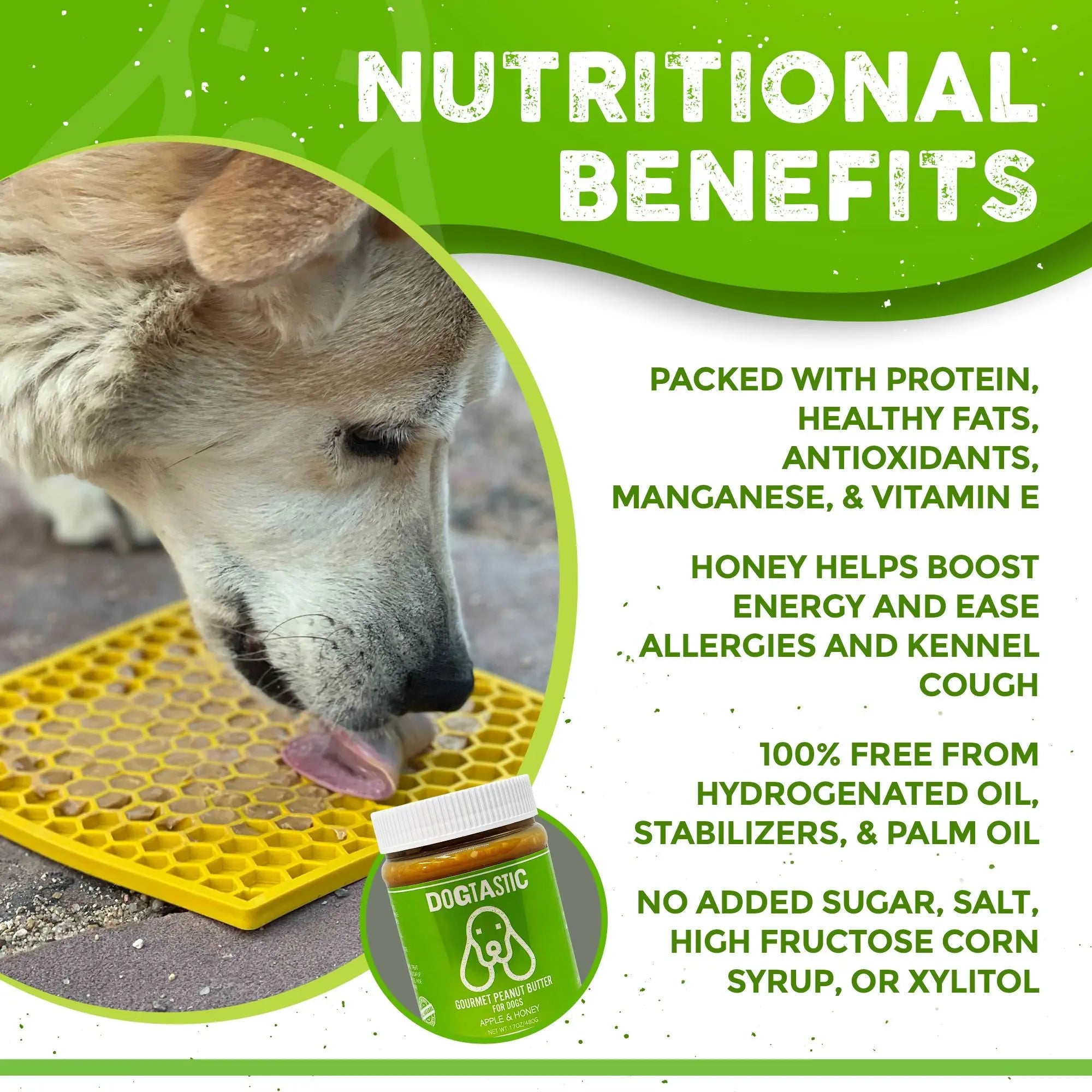 Dogtastic Gourmet Peanut Butter for Dogs - Pumpkin &amp; Flax Seed Flavor