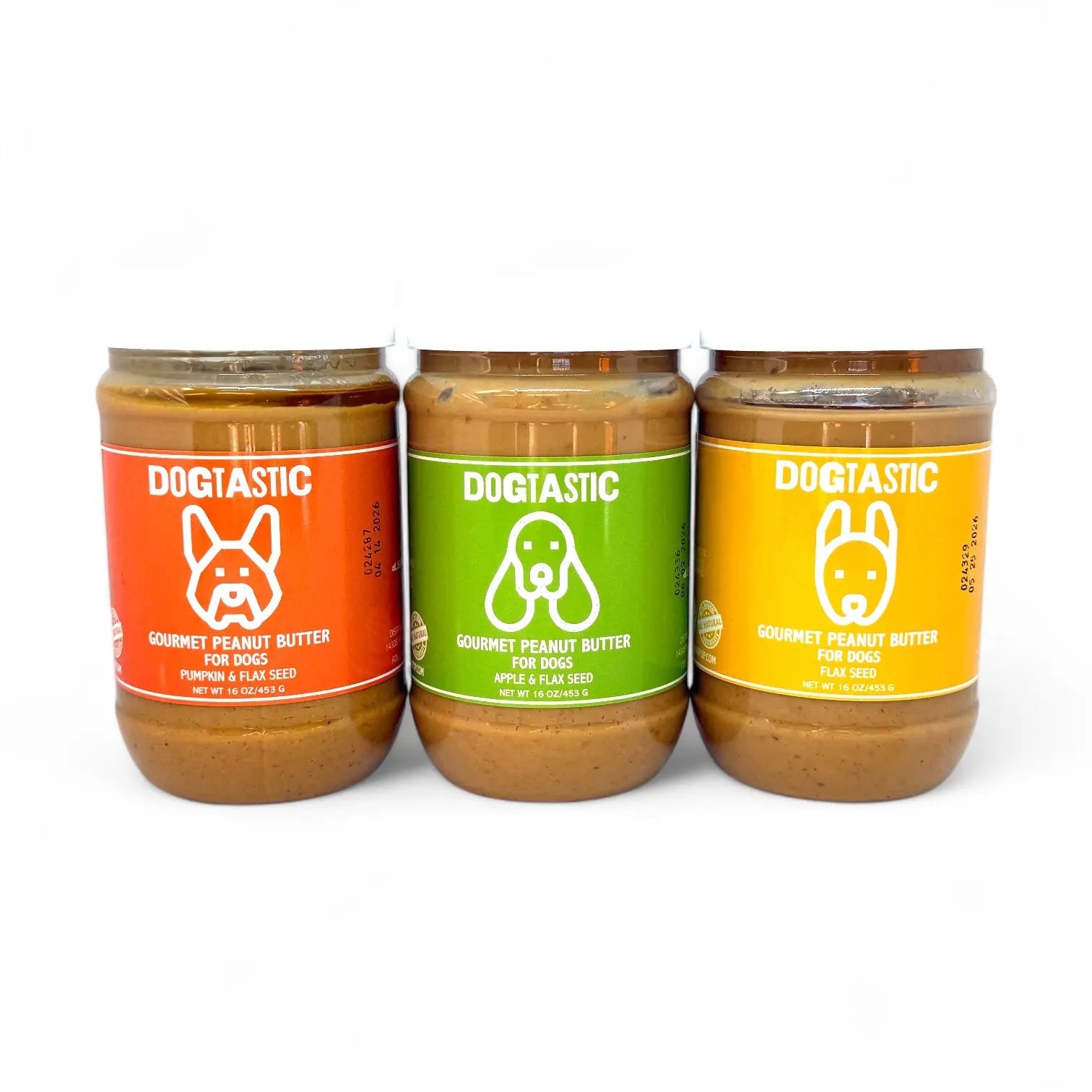 Dogtastic Gourmet Peanut Butter for Dogs - Pumpkin &amp; Flax Seed Flavor