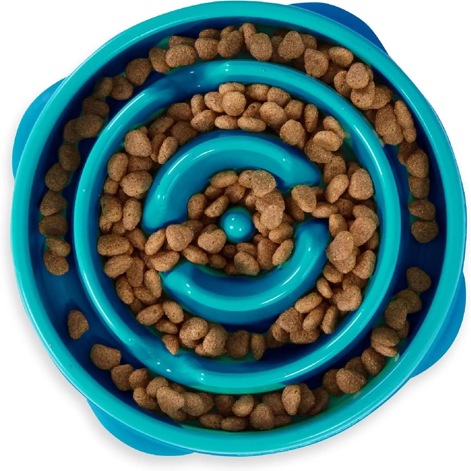 Outward Hound Fun Feeder Slo Bowl, Medium Slow Feeder Dog Bowl, 2 Cups, Blue
