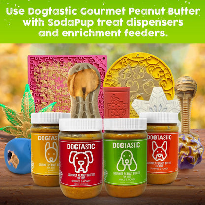 Dogtastic Gourmet Peanut Butter for Dogs - Pumpkin &amp; Flax Seed Flavor